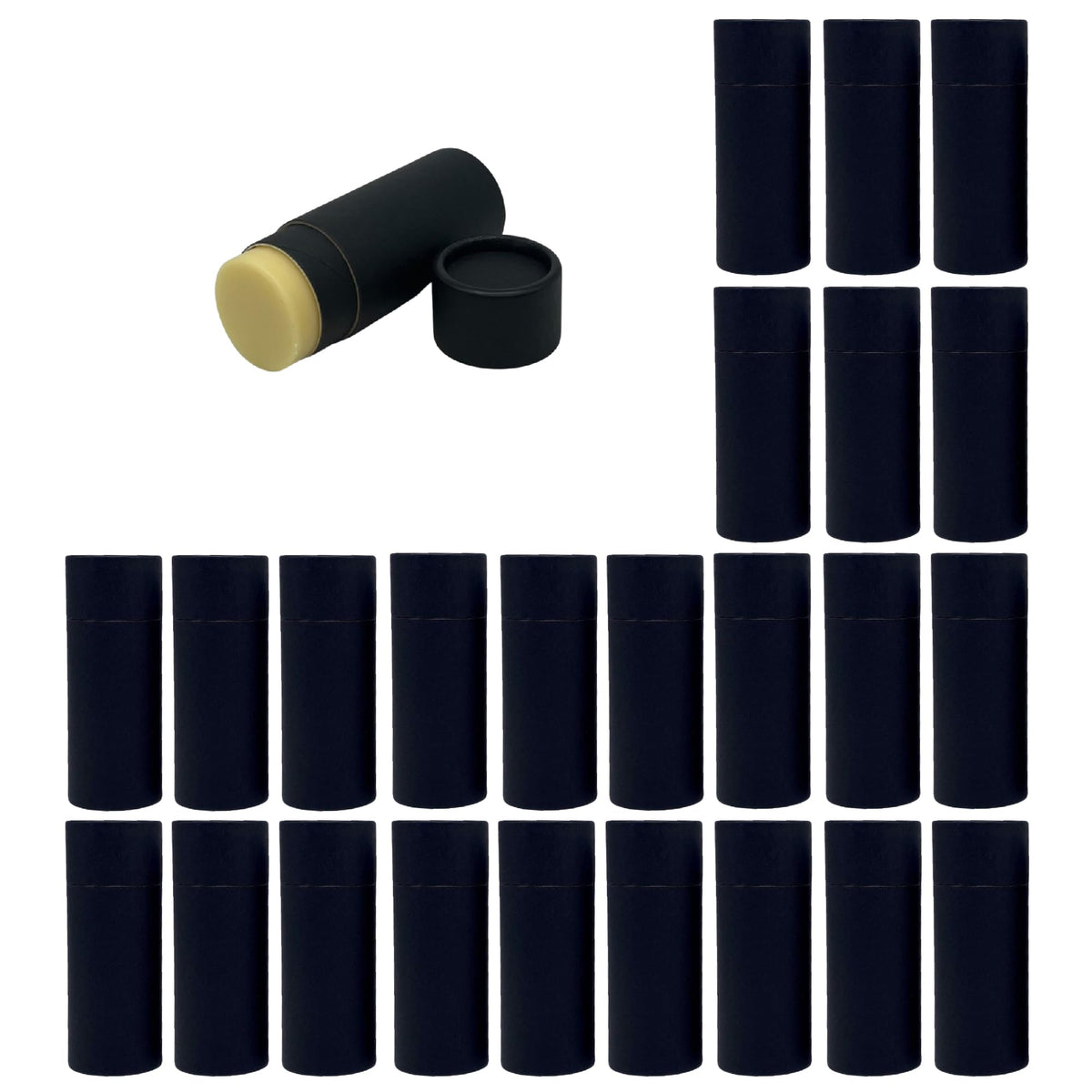 GreenWay kraft tube closed, eco packaging for deodorant and lotion with natural materials