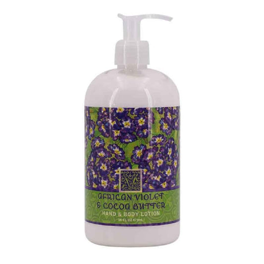 Greenwich Bay 16oz Shea Butter Lotion with African Violet and Cocoa Butter for daily hydration