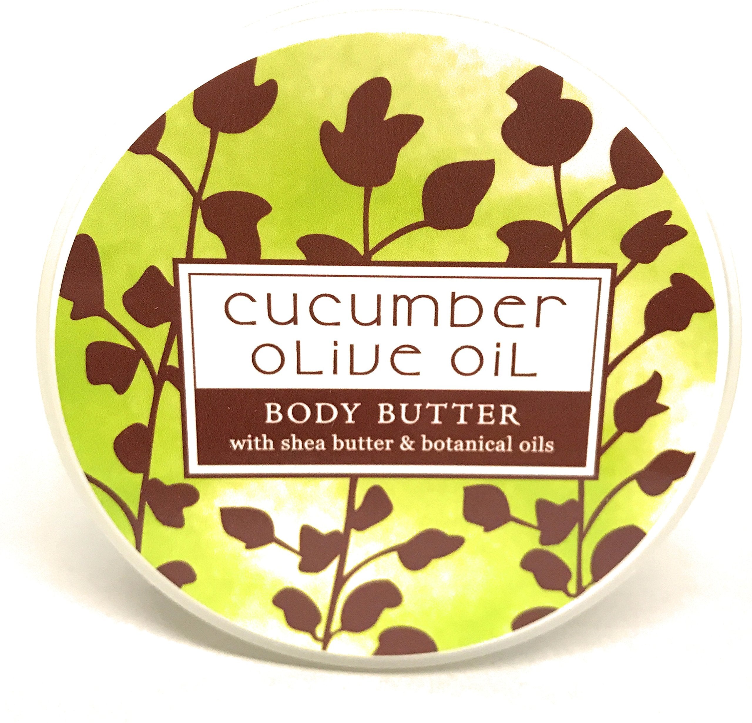Greenwich Bay Botanic Body Butter with cucumber olive oil nourishes and hydrates skin.