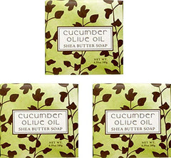 Greenwich Bay cleansing spa soap packaging featuring cucumber olive oil for a refreshing cleanse.