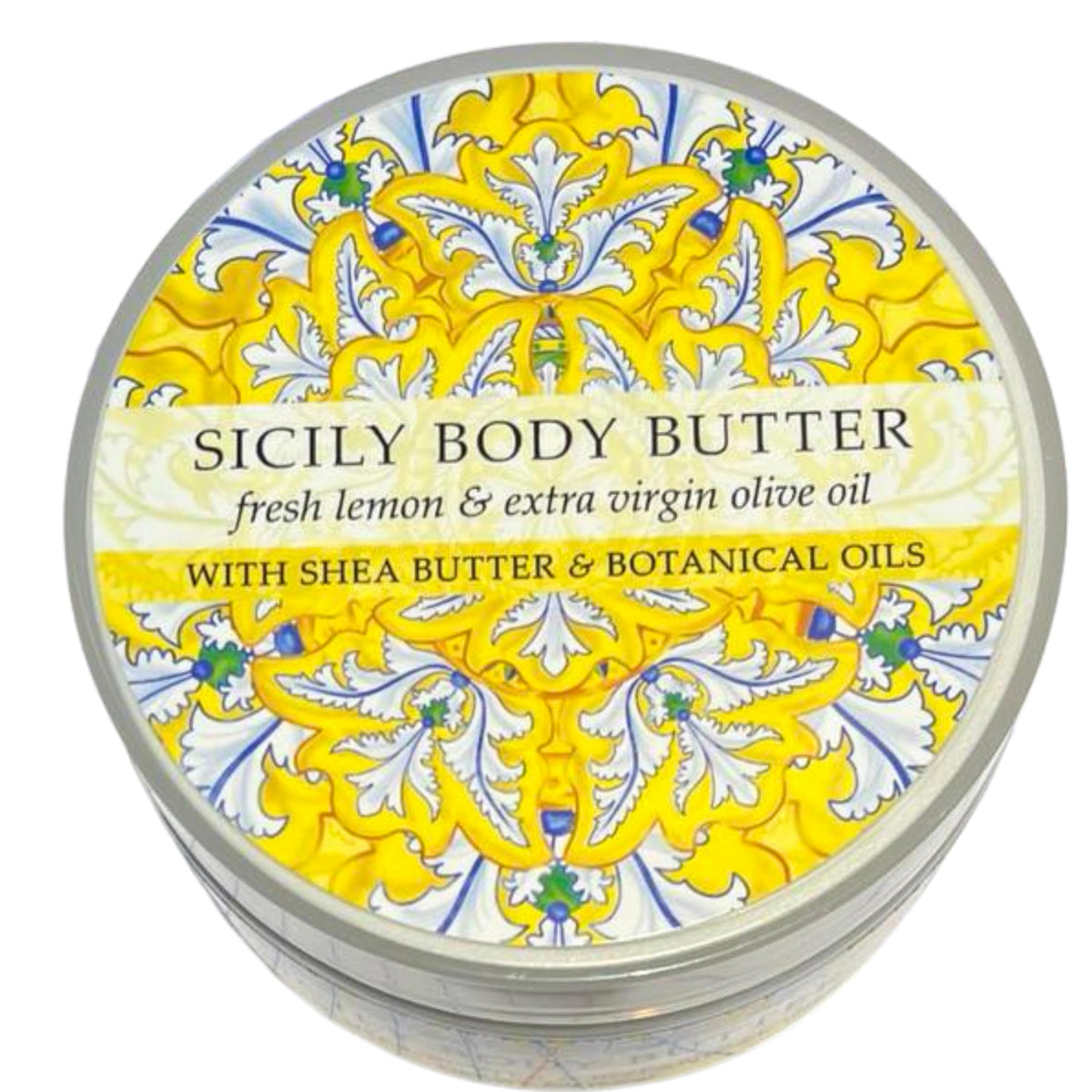 Greenwich Bay Destination Body Butter jar close-up highlighting rich hydration.