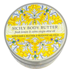 Greenwich Bay Destination Body Butter jar close-up highlighting rich hydration.