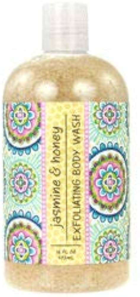 Greenwich Bay Jasmine Honey body wash bottle with calming jasmine aroma for daily cleansing.
