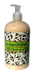 Greenwich Bay Gingerbread lotion bottle delivering luxurious hydration with a festive aroma.