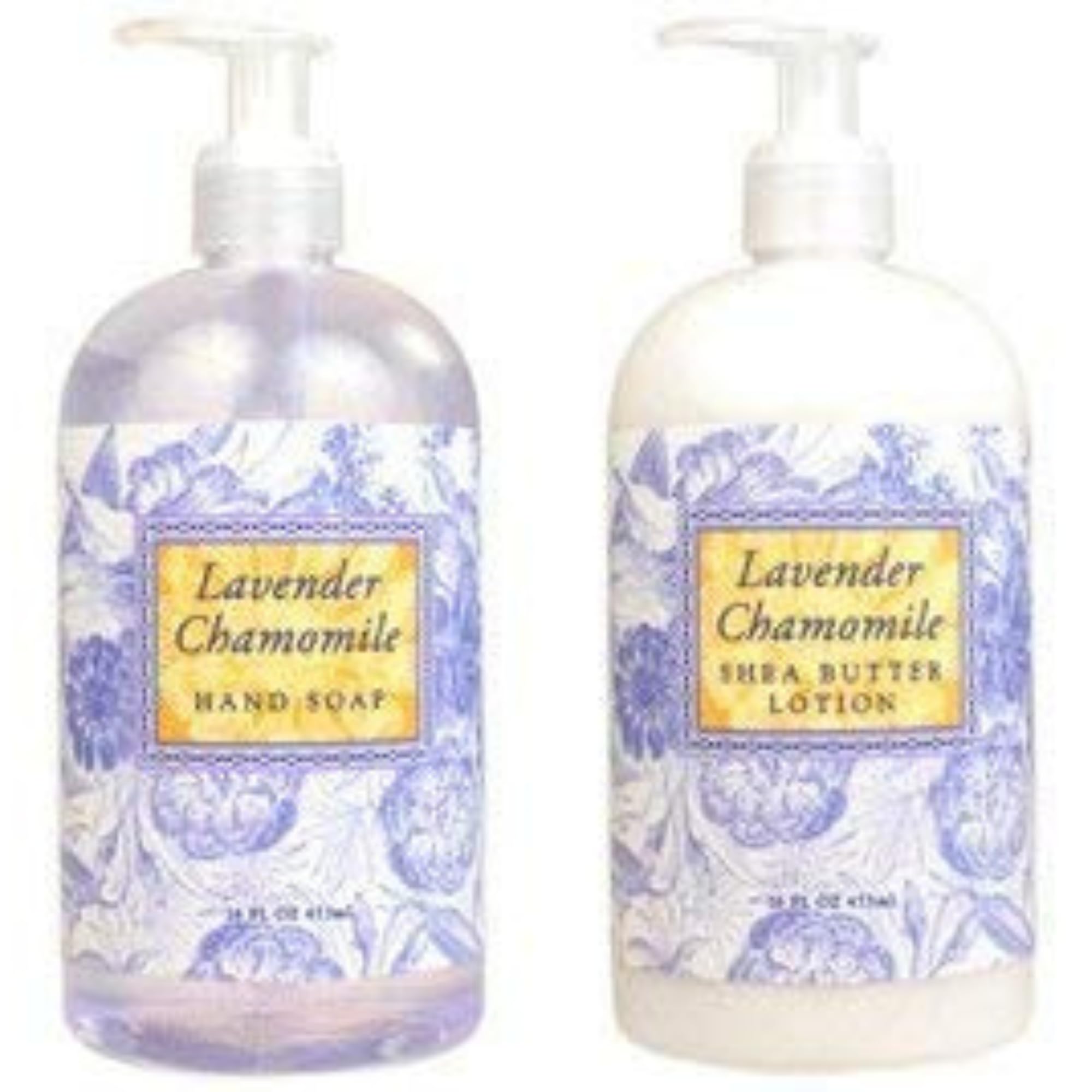 Greenwich Bay Lavender Chamomile hand soap in a 16 oz pump for moisturizing cleansing