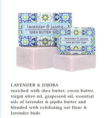 Greenwich Bay Lavender and Jojoba bar texture highlighting natural exfoliation and moisture