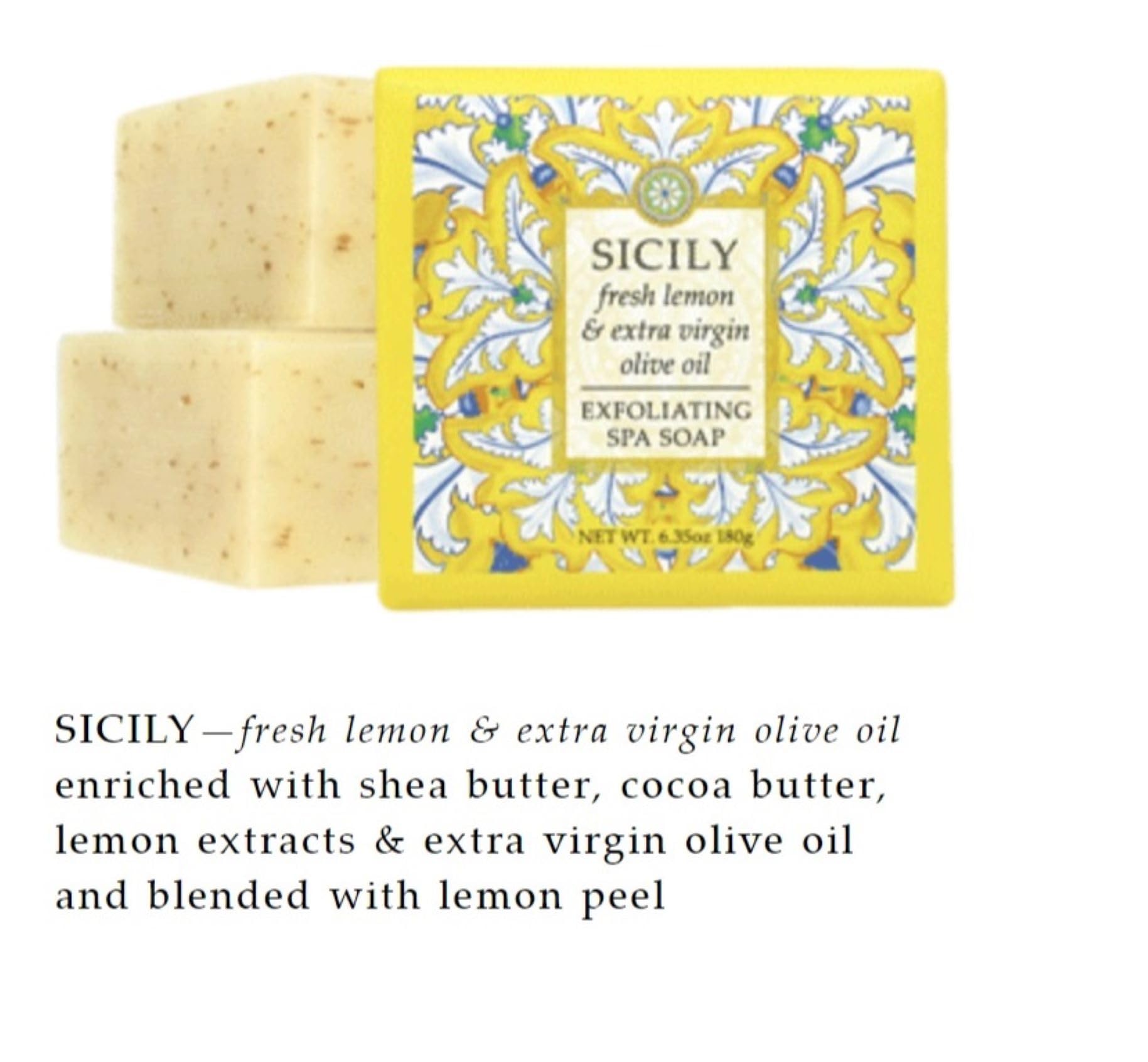 Greenwich Bay lemon peel soap bar showing rich lather and citrus aroma