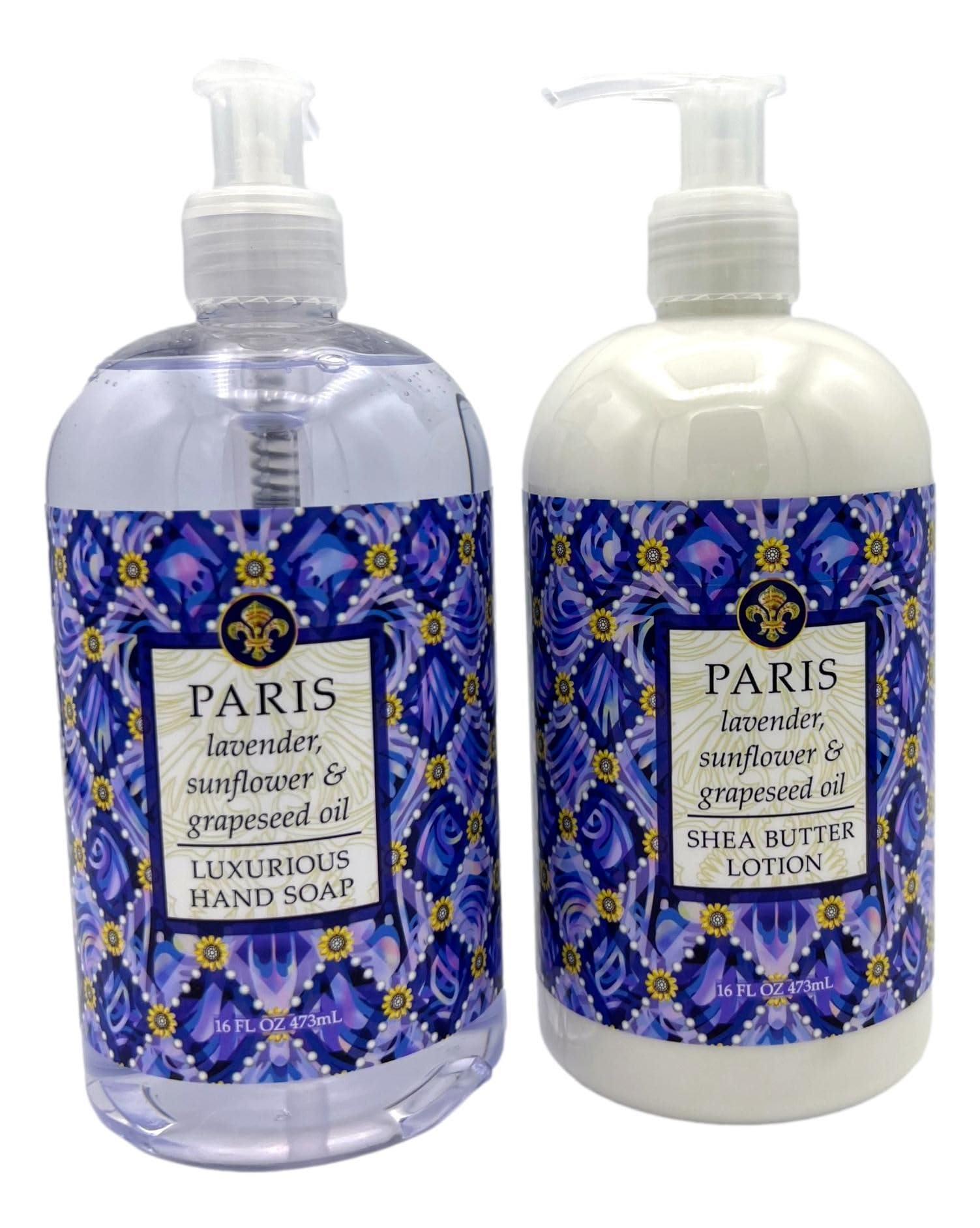Greenwich Bay Paris lavender hand soap in a pump bottle with rich lather for daily cleansing