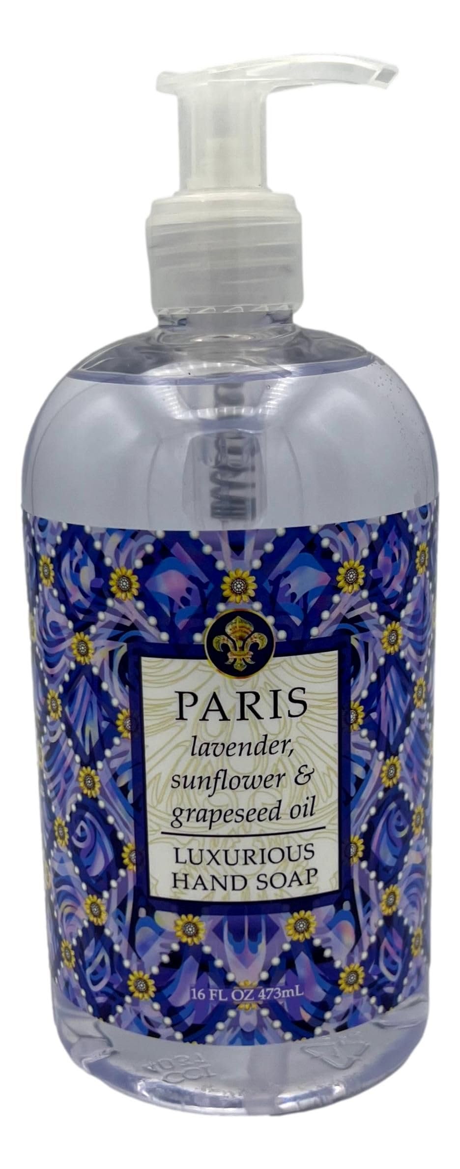 Greenwich Bay Paris lavender and grapeseed lotion in a pump bottle delivering deep hydration