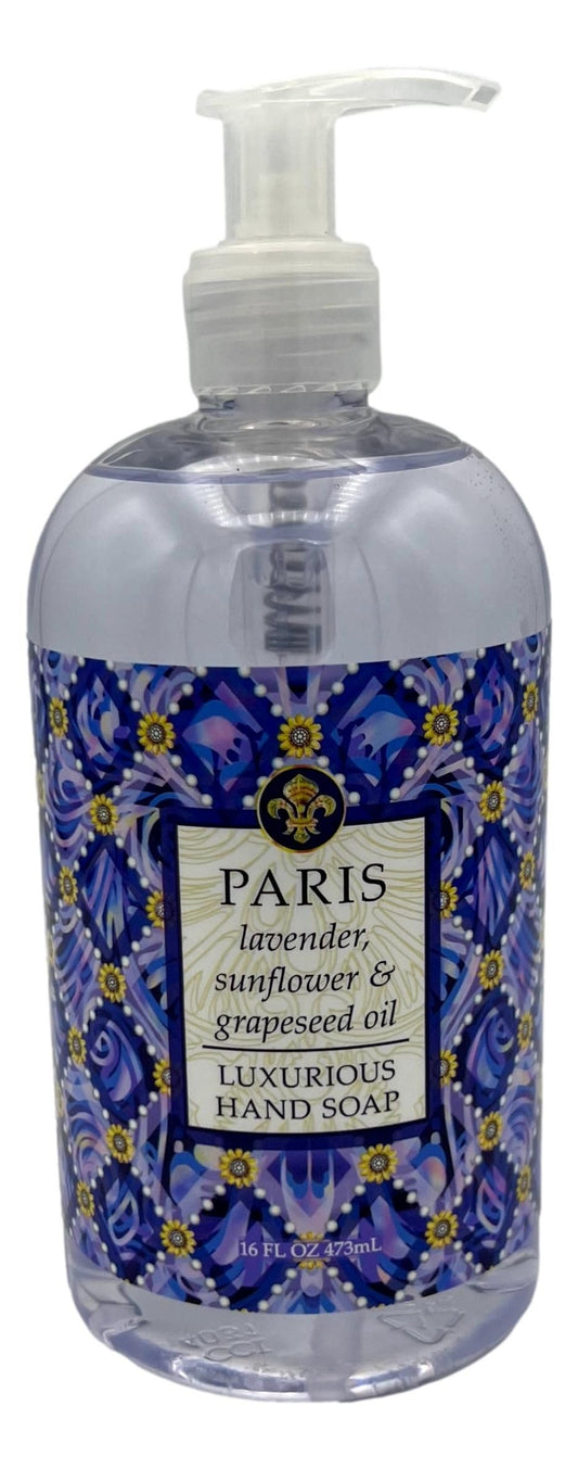 Greenwich Bay Paris lavender and grapeseed lotion in a pump bottle delivering deep hydration