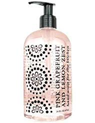 Greenwich Bay Pink Grapefruit Hand Soap bottle offers citrus cleansing for busy kitchen sinks.