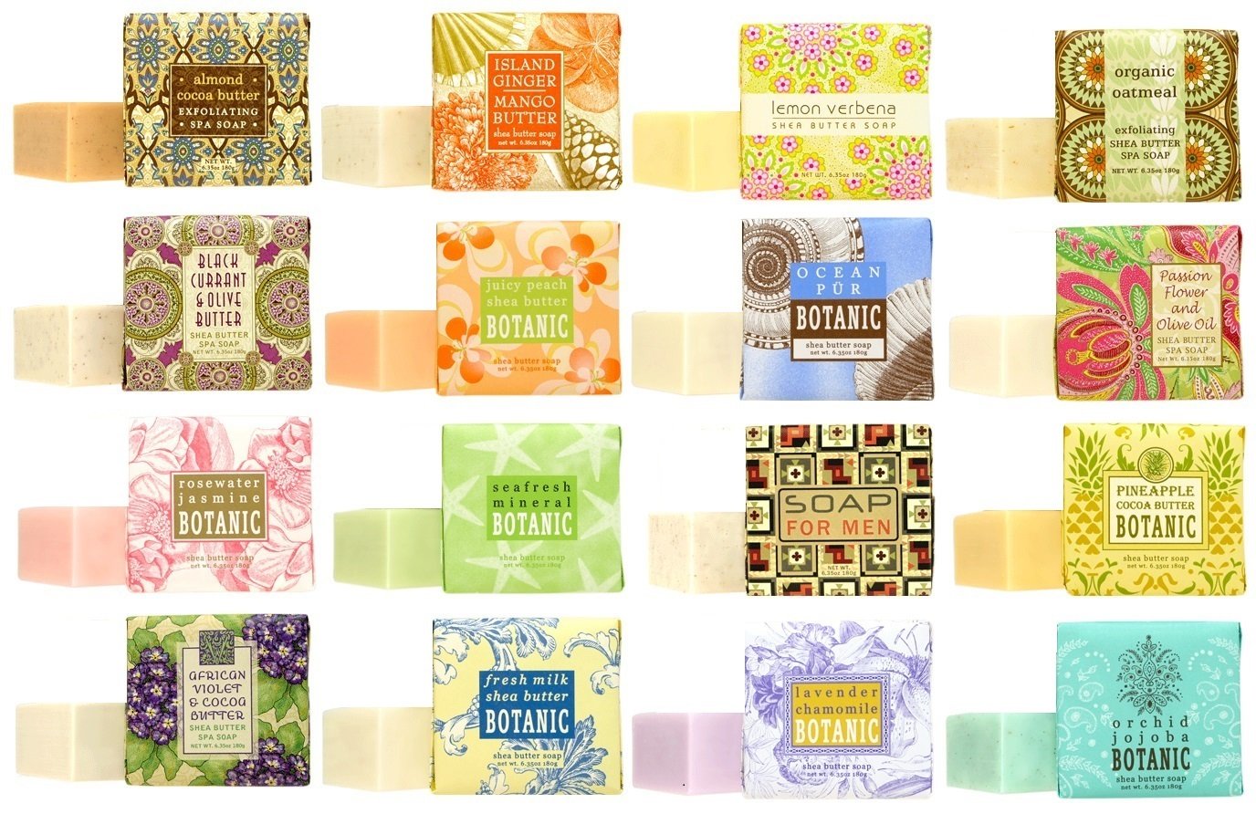Greenwich Bay Soap Sampler with 16 bars, ideal for gifts and fragrance variety