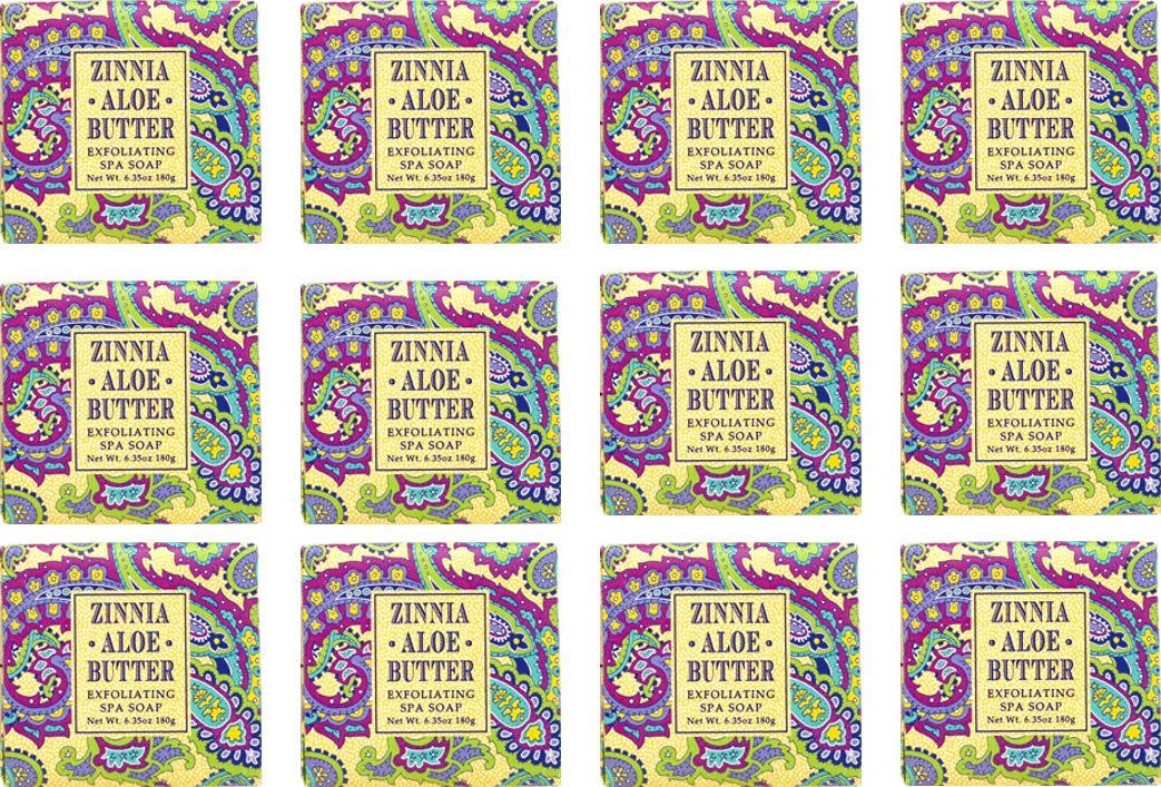 Greenwich Bay Zinnia soap bar, 12-pack, gentle cleansing.