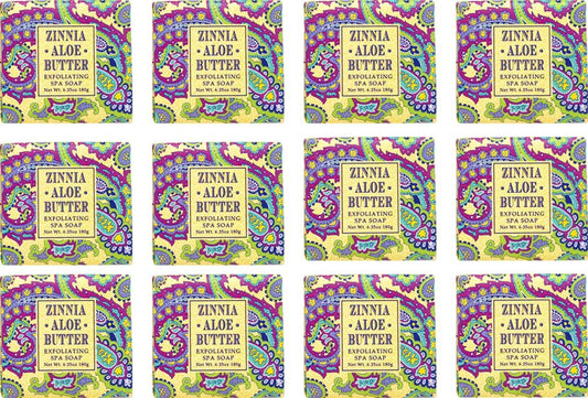 Greenwich Bay Zinnia soap bar, 12-pack, gentle cleansing.