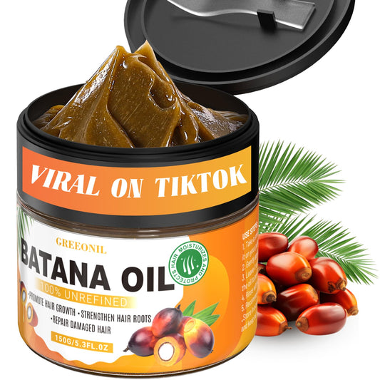 GREEONIL Batana Oil bottle on a clean surface highlighting natural hydration for hair