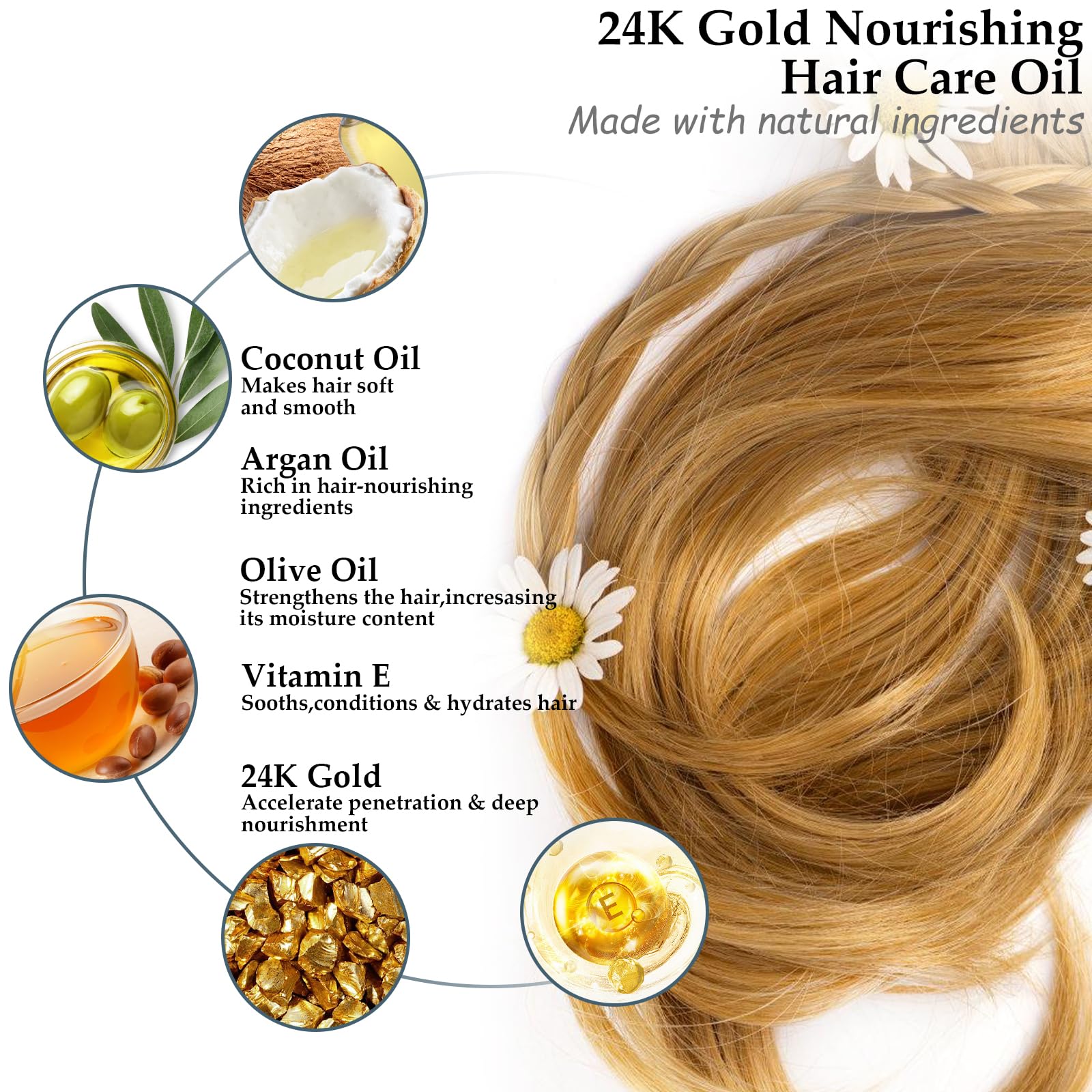GREEONIL Hair Oil with argan oil glow adding glossy, frizz-free shine.