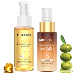 GREEONIL Hair Oil bottle with pump for easy, mess-free application and smooth results.