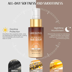 GREEONIL Hair Oil damage repair formula nourishes dry, damaged ends.