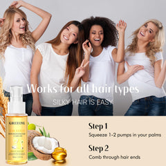GREEONIL natural fragrance floral notes left on hair