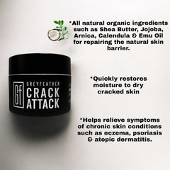 Greyfeather Crack Attack Hand Cream travel-size tube for on-the-go moisture