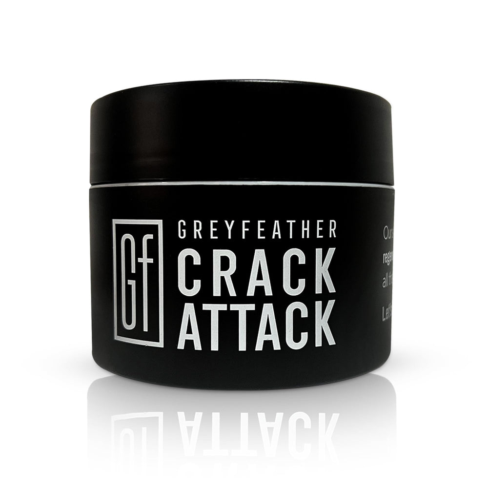 Greyfeather Crack Attack Hand Cream tube front with branding and packaging