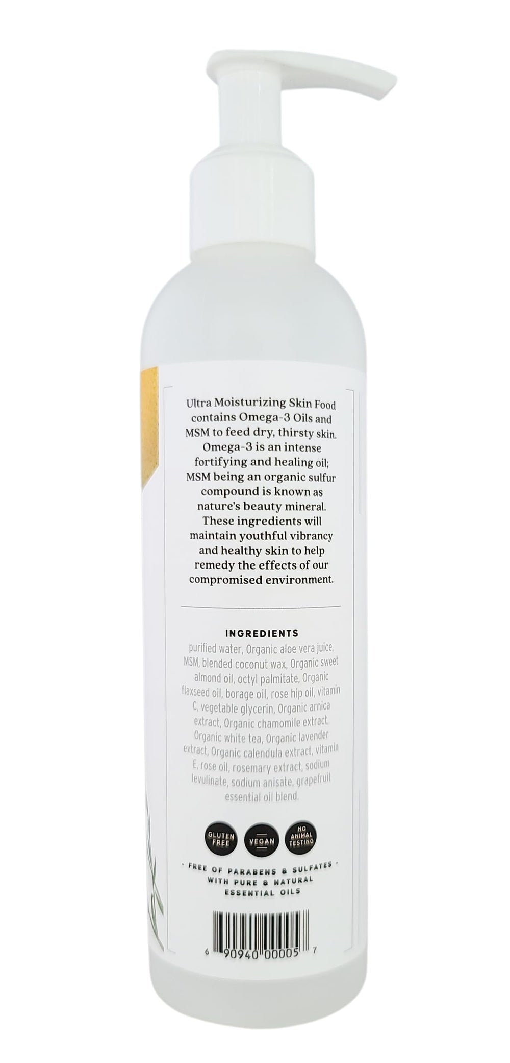 Griffin Remedy Omega-3 Body Lotion texture closeup demonstrating non-greasy absorption