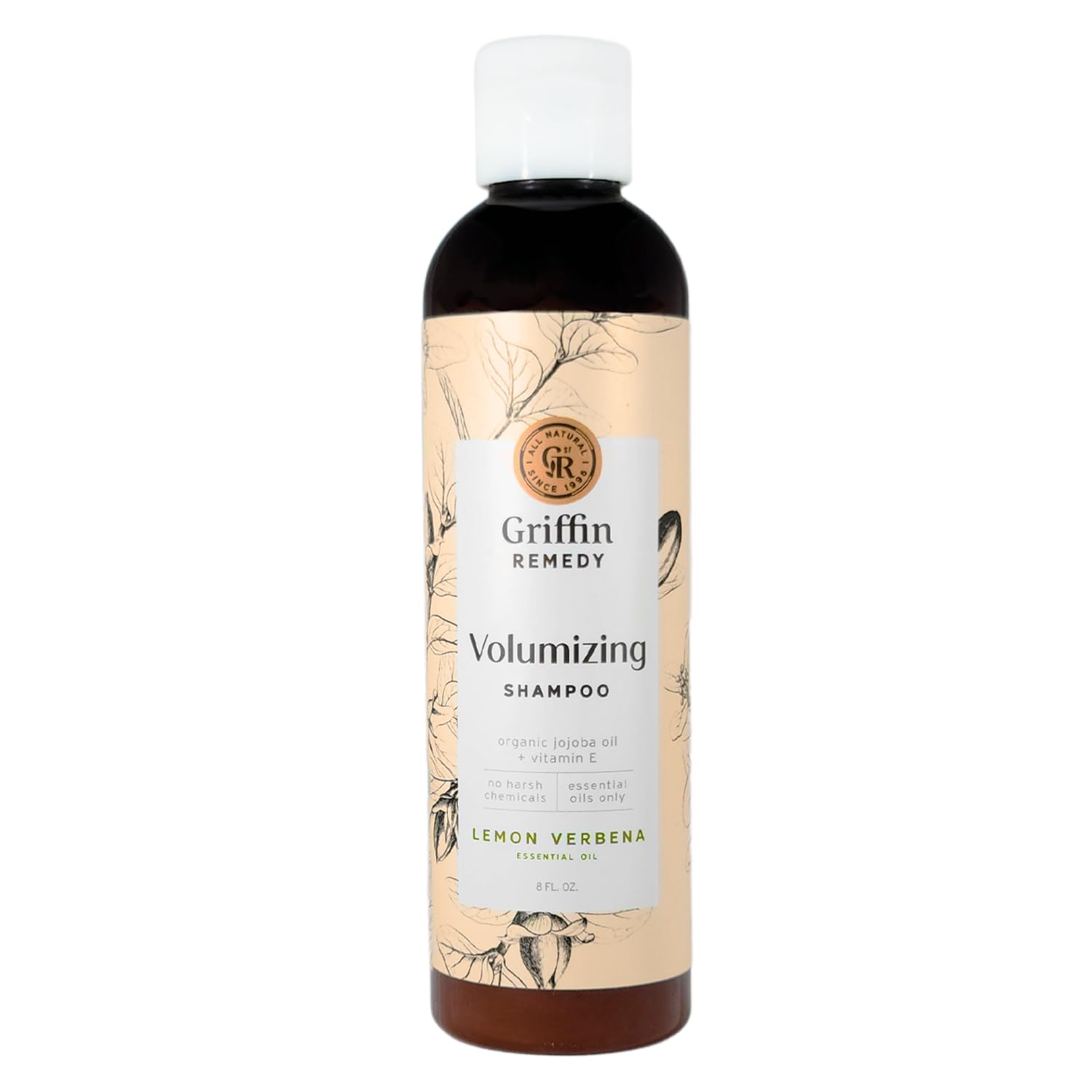 Griffin Remedy Shampoo Volumizing bottle close-up showing sturdy packaging for daily use.