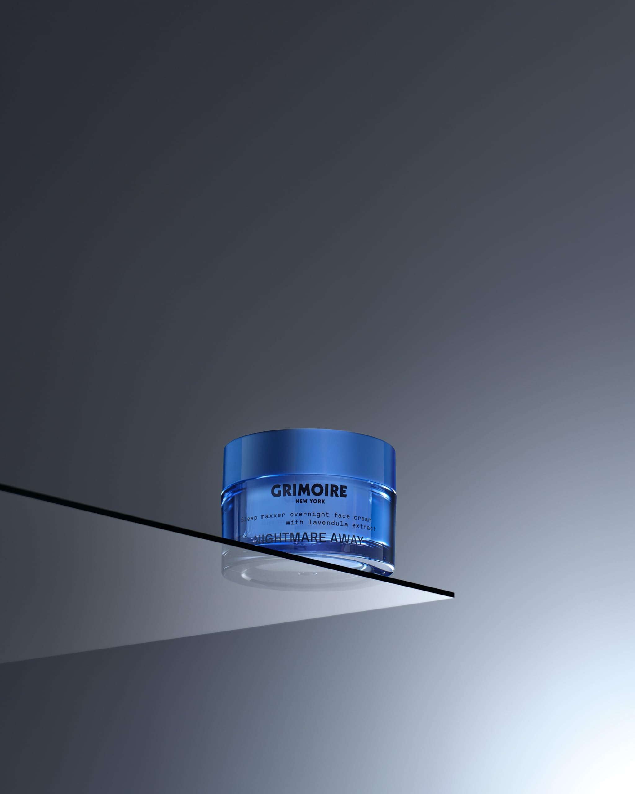 Grimoire New York Nightmare Away night-time application scene — supports nightly skin recovery.