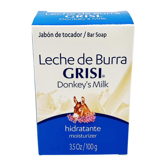 Grisi Donkey's Milk Soap bar close-up with creamy lather for daily moisture.