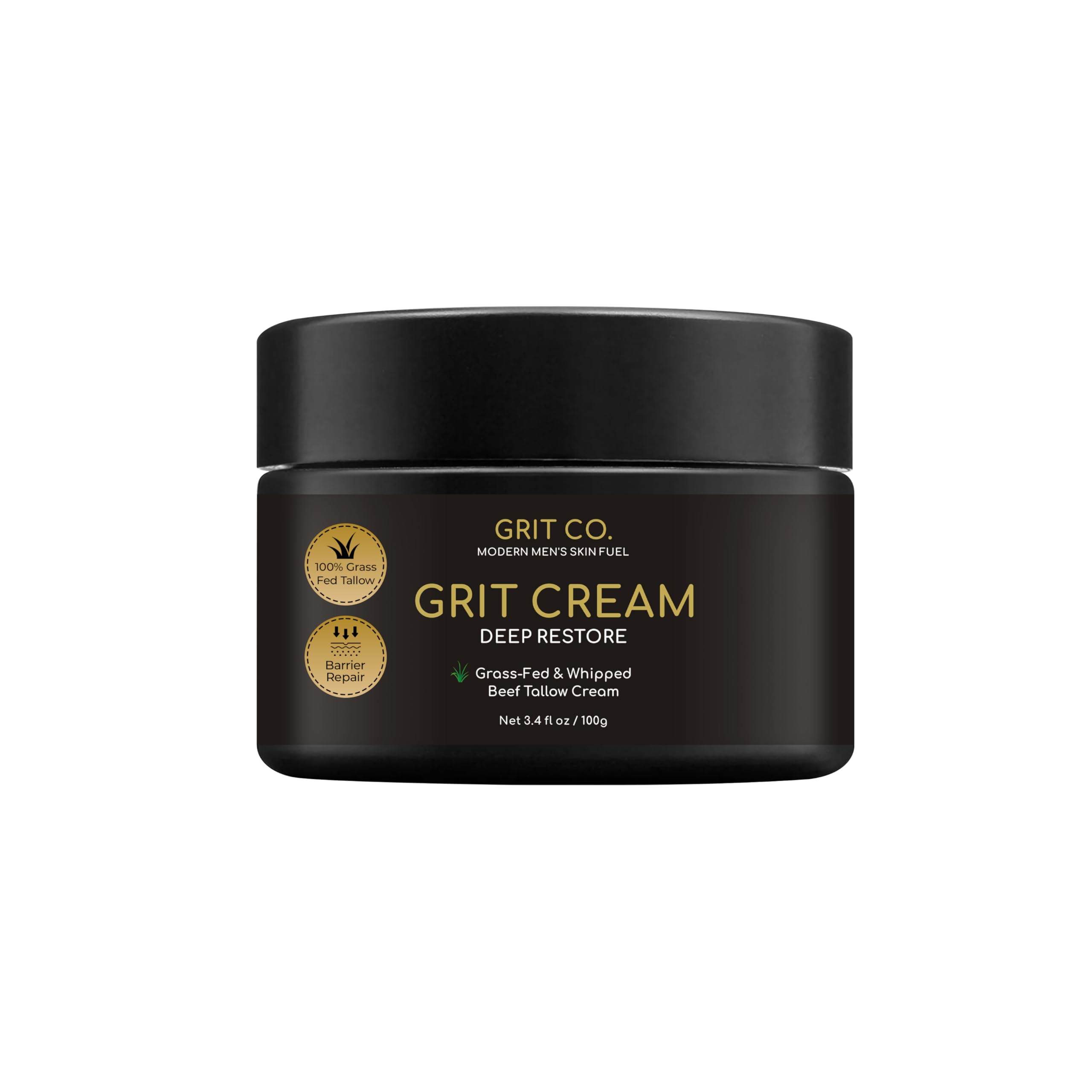 GRIT CREAM travel-friendly jar for day-to-day use.