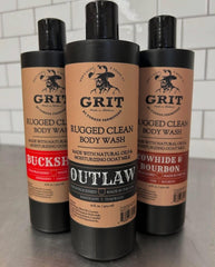 GRIT Goat Milk Body Wash Outlaw foam and lather for smooth, hydrated skin.