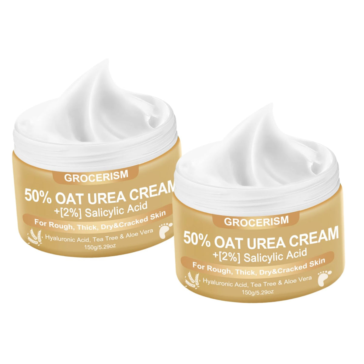 Grocerism Urea Cream 50% for feet softens calluses and deeply moisturizes skin.