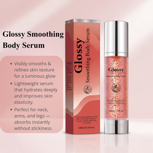 GROEI Glossy serum texture close-up shows a silky fast-absorbing formula.