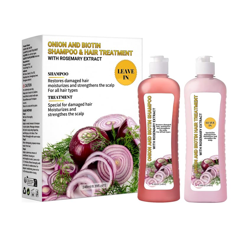 GROEI Onion Biotin Shampoo bottle with rosemary extract for nourishing scalp care and smoother hair
