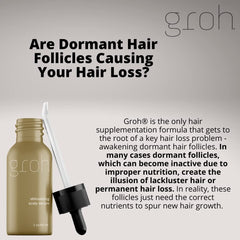 Groh Stimulating Scalp Serum during scalp application for even coverage