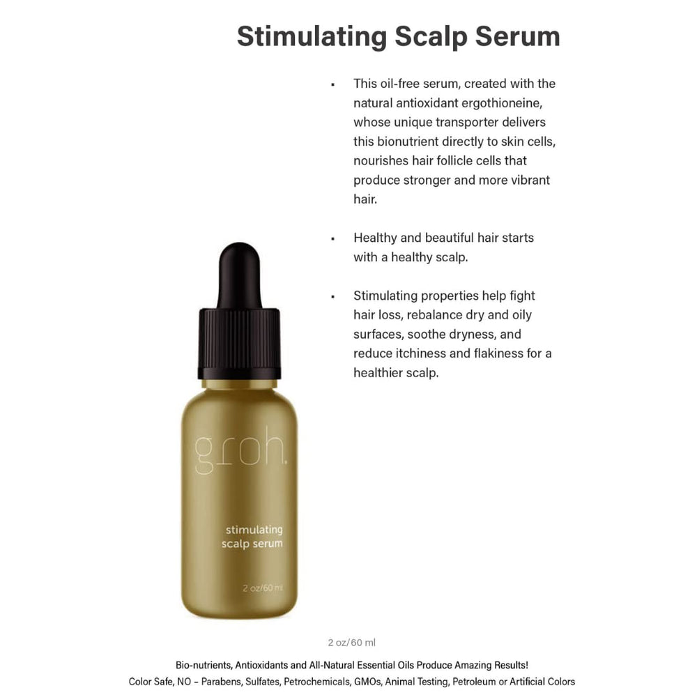 Groh Stimulating Scalp Serum provides hair shine and body after use