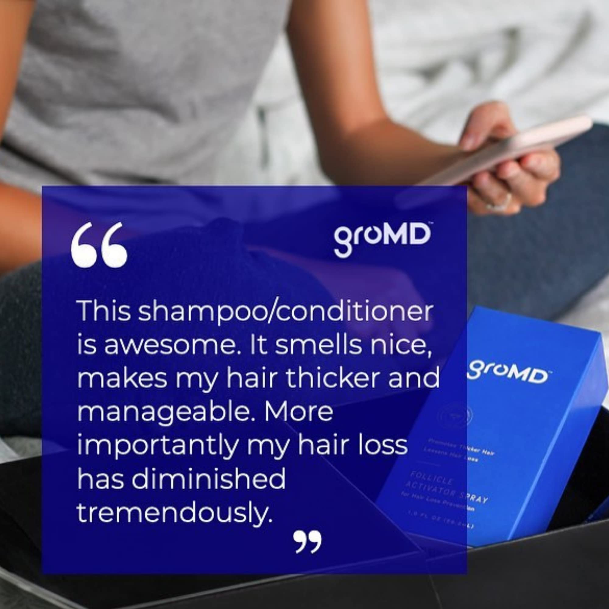 GroMD cruelty-free label highlights ethical branding and peace of mind.