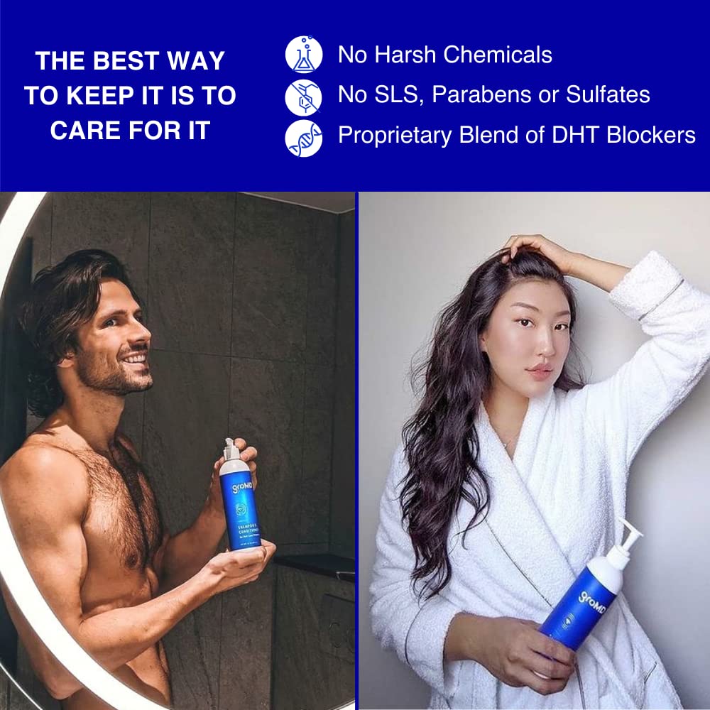 GroMD Doctor formulated label signaling trusted hair care science