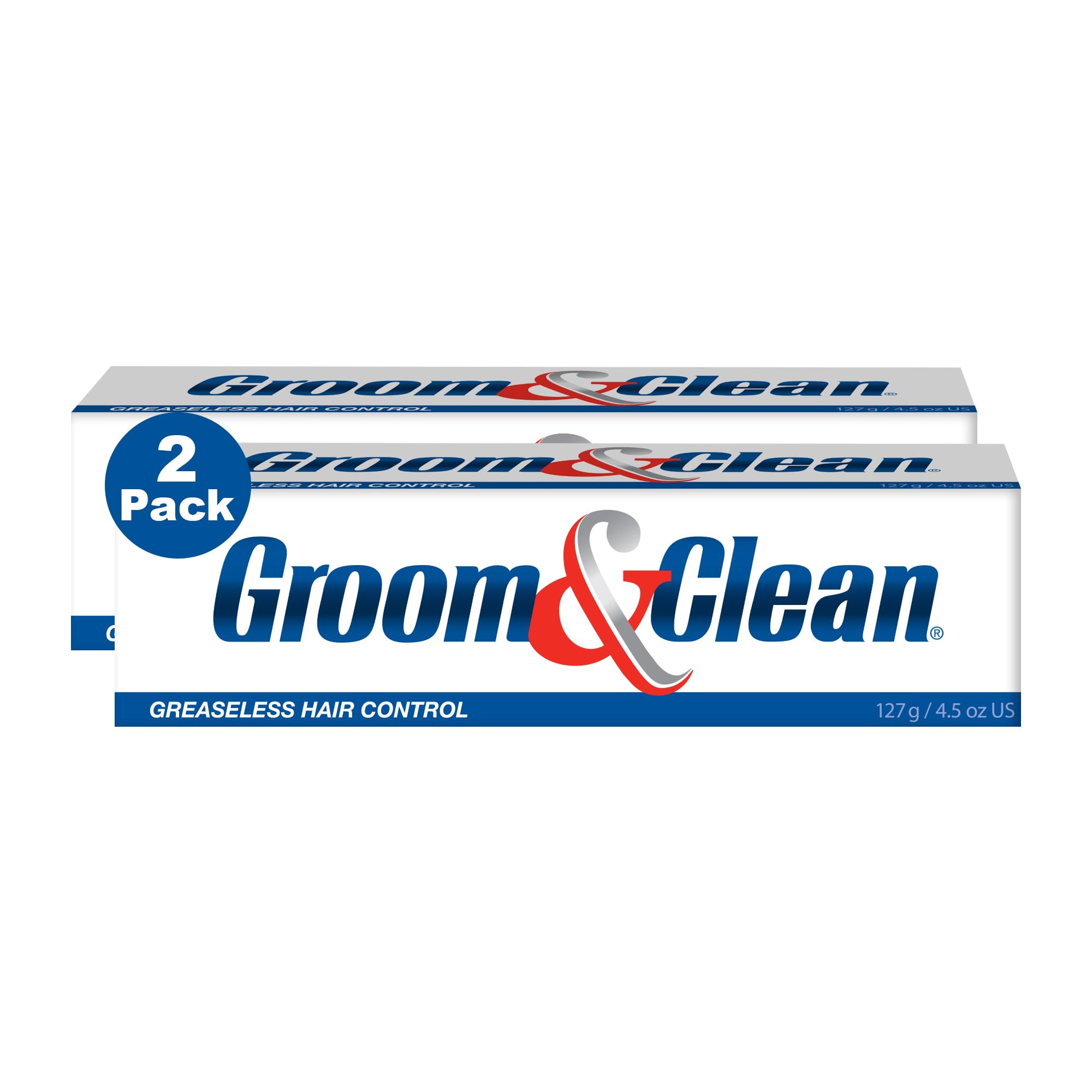 Groom and Clean hair gel bottle front with natural medium hold