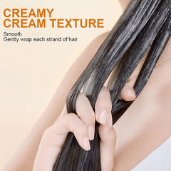 Grospe anti-frizz shampoo application demonstrating frizz control and manageability.