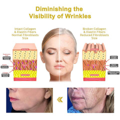 Grospe applying serum stick along jawline to visibly improve firmness