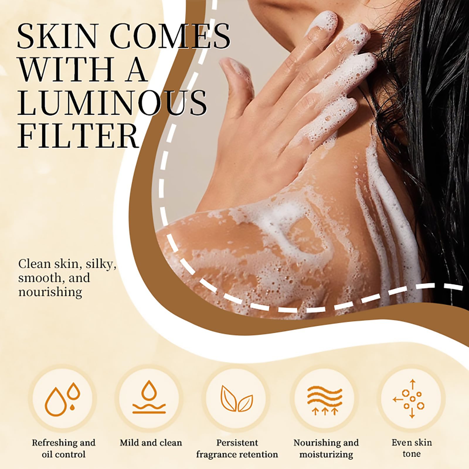 Grospe Sulfur Body Wash after-shower moment, skin feels refreshed and clean.