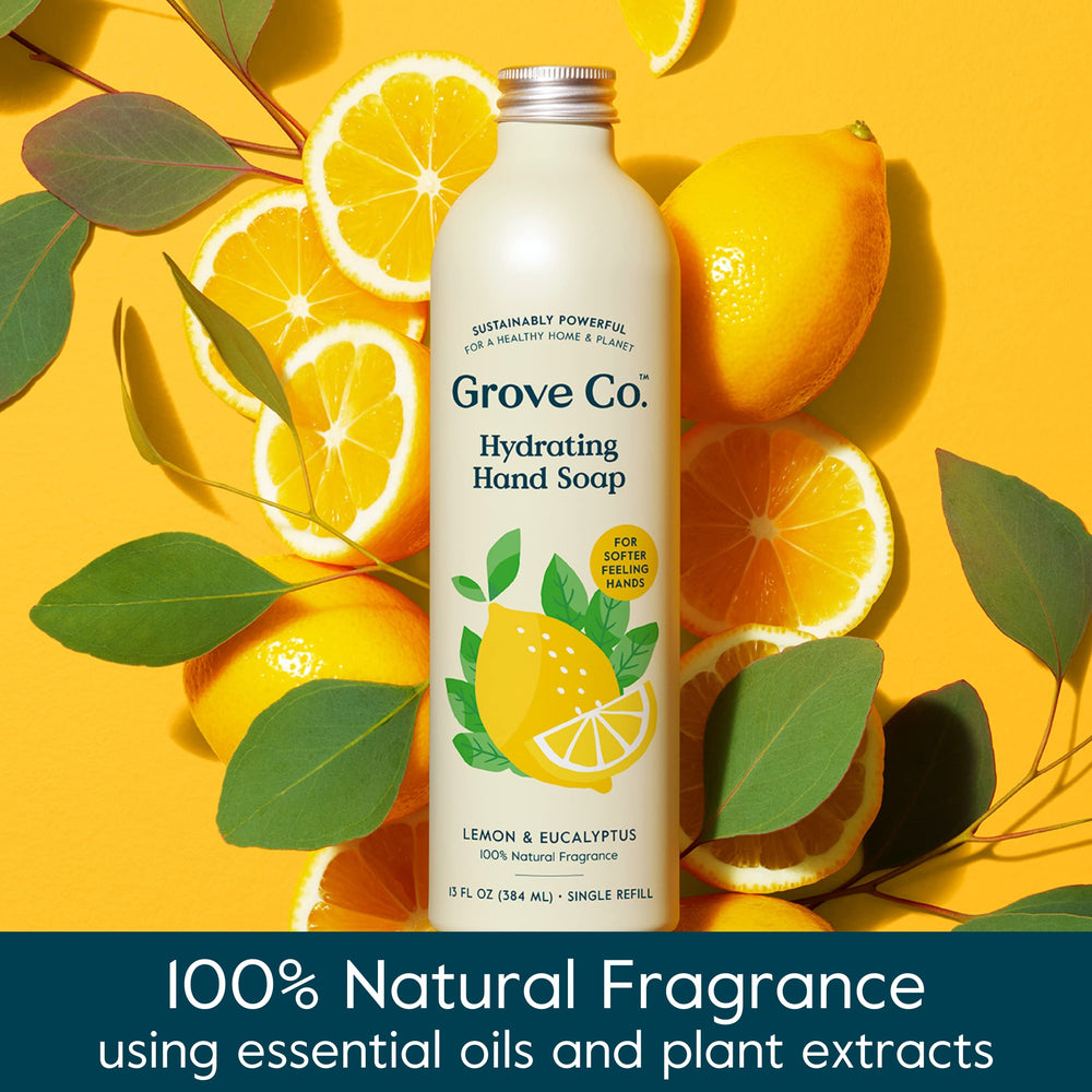 Grove Co Lemon Eucalyptus fragrance notes with fresh scent.