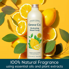 Grove Co Lemon Eucalyptus fragrance notes with fresh scent.