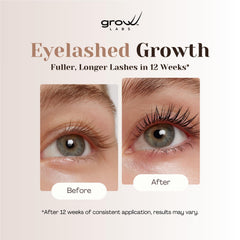Grow Labs precision applicator brush delivering precise lashline coverage