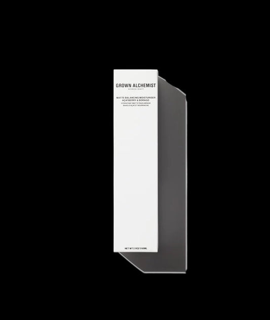 Grown Alchemist blend close-up highlights active ingredients supporting balanced, nourished skin.