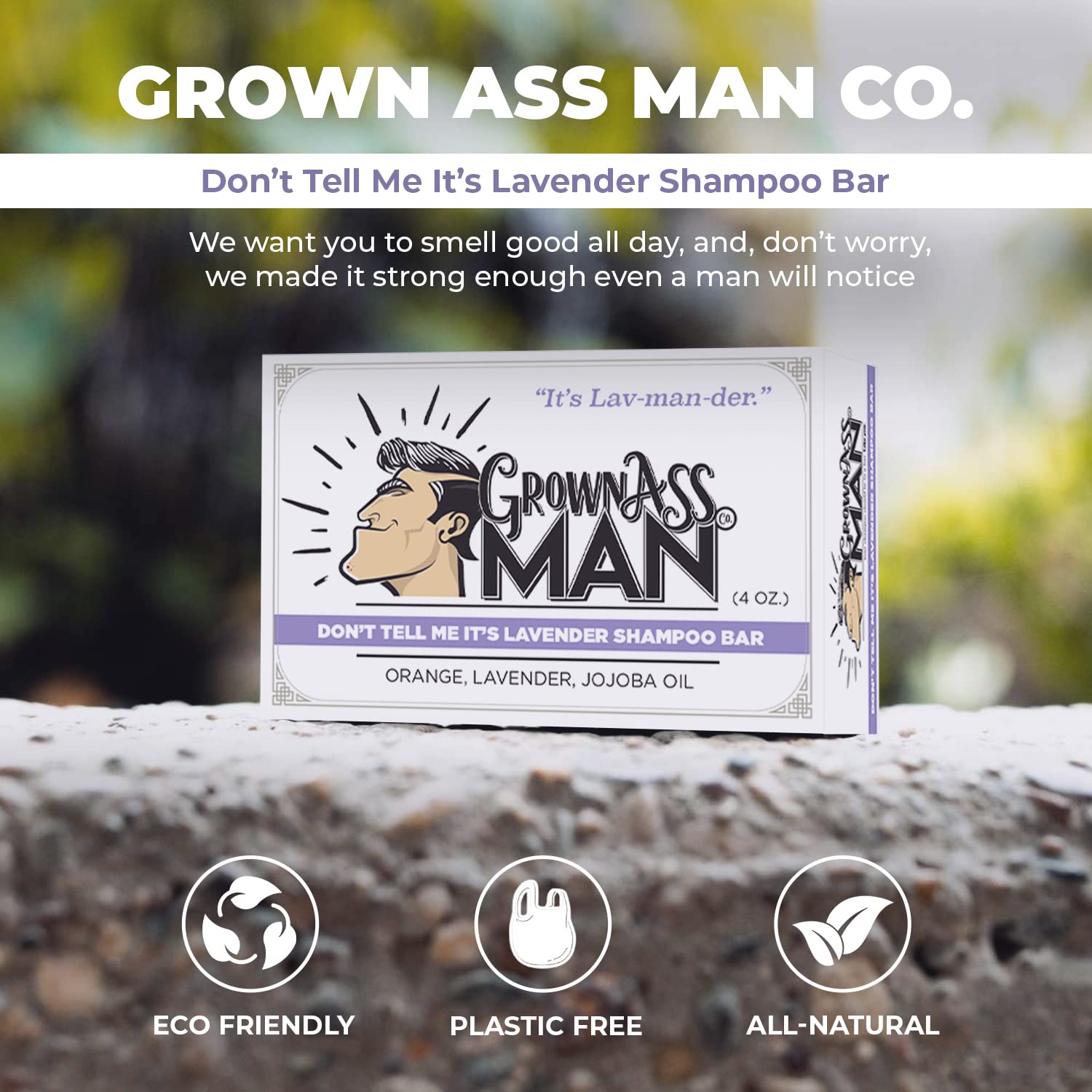 Grown Ass Man Co. avocado oil helps protect hair and soothe skin during use.
