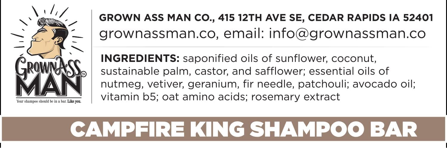 Grown Ass Man Co Campfire King 3-in-1 wash for hair and beard.