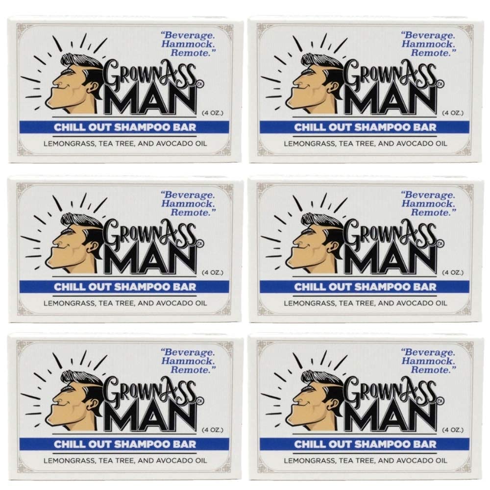 Grown Ass Man Co Chill Out shampoo bar lather close-up for thorough cleansing