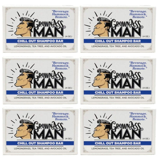 Grown Ass Man Co Chill Out shampoo bar lather close-up for thorough cleansing